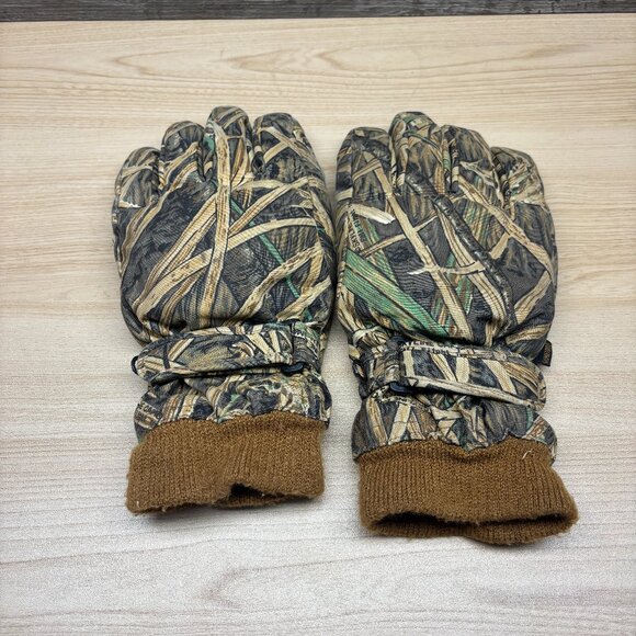 Vintage Camouflage Gloves Insulated Camo Outdoors Mens Large - Picture 1 of 11